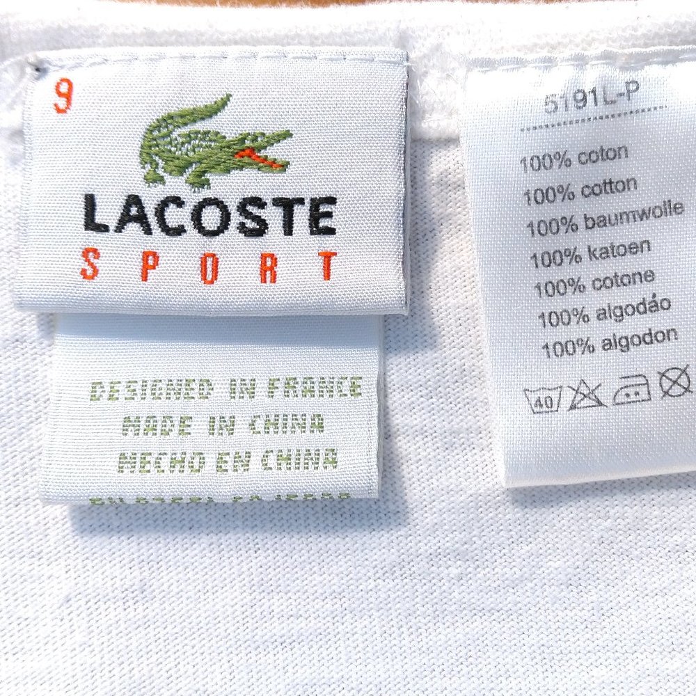 LACOSTE SPORT T-Shirt SIZE 9 Chemise 4XL BIG & TALL XXXXL Crew Neck Tee CROC - Picture 2 of 14